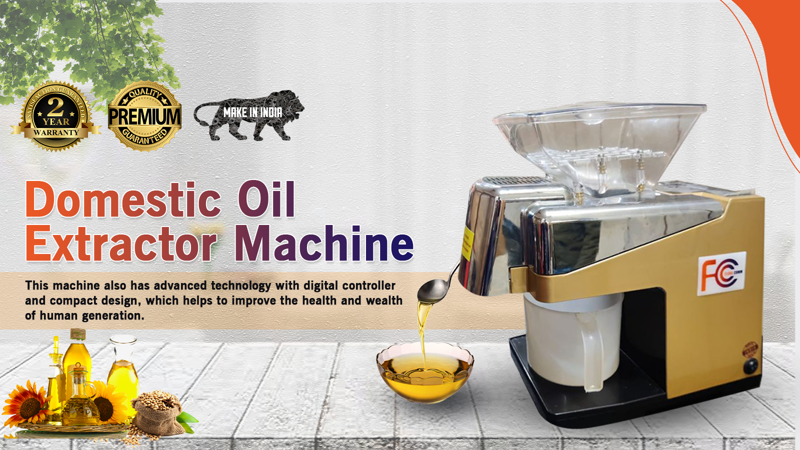  Flora Comm Cold Press Oil Extractor Machine Manufacturer