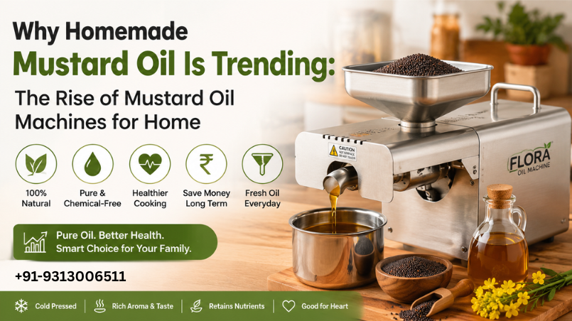 Why Homemade Mustard Oil Is Trending: The Rise of Mustard Oil Machines for Home